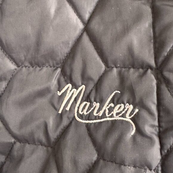 MARKER Women's Quilted Full Zip Jacket Black Front Pockets Insulated Waterproof - Picture 2 of 12
